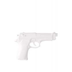 Marque SELETTI-Collection MEMORABILIA-Pistolet céramique blanc