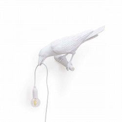 Lampe  applique oiseau blanc SELETTI - Bird Lamp Looking